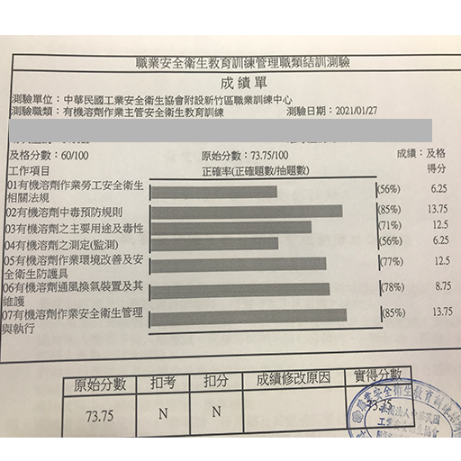 有機溶劑作業主管考試筆記重點 特定化學物質作業主管考試筆記重點